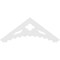 Ekena Millwork Pitch Wellington Architectural Grade PVC Gable Pediment, 72"W x 27"H x 1"P (9/12) GPP072X027X100WEL - alternate 3